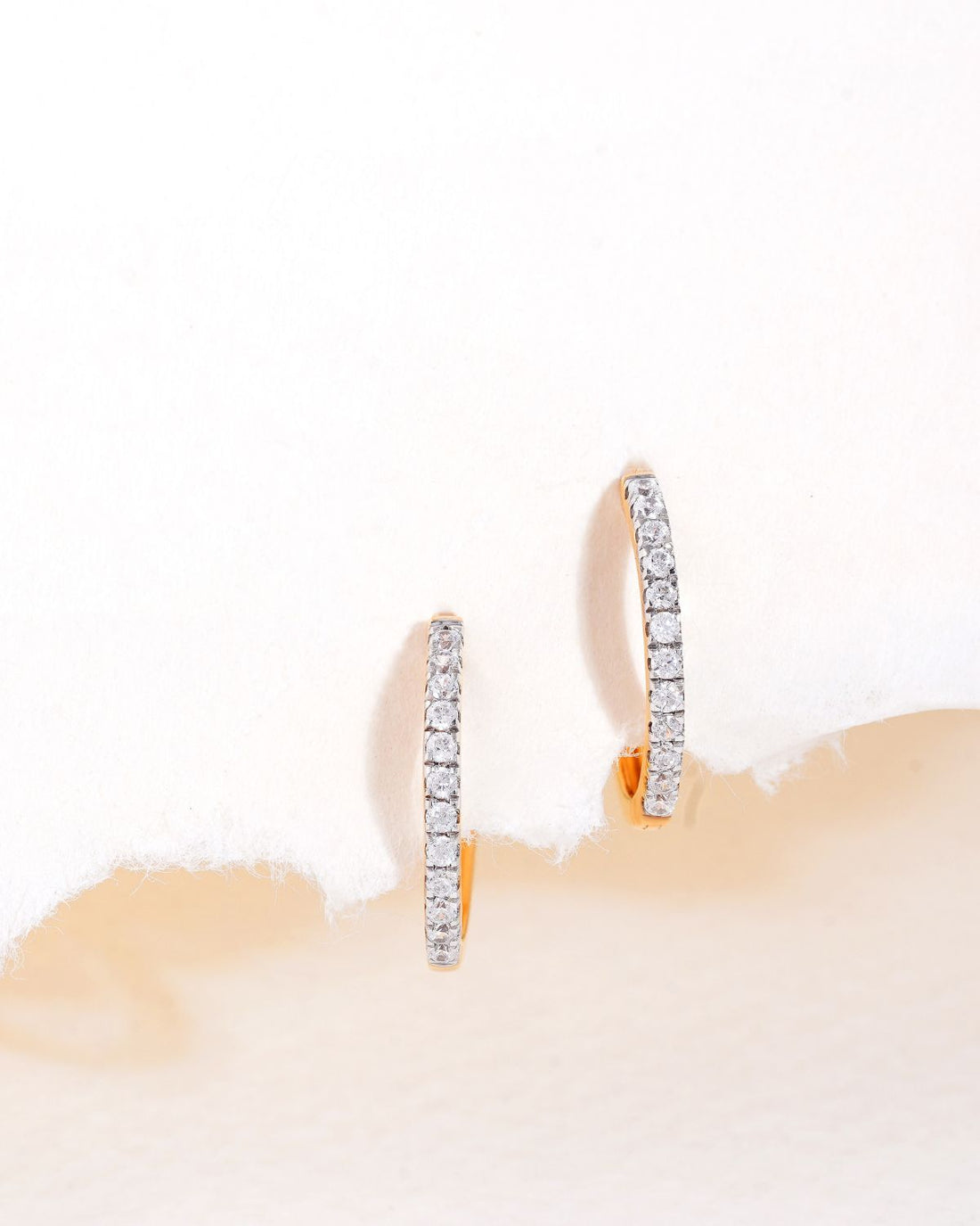 Moissanite Diamond Hoops | Gold vermeil