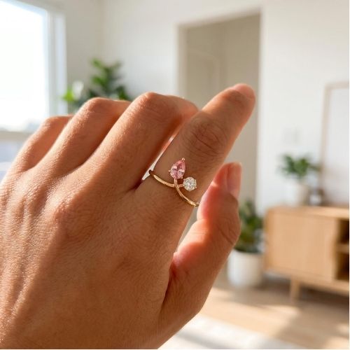 Tourmaline Twist Ring | gold vermeil