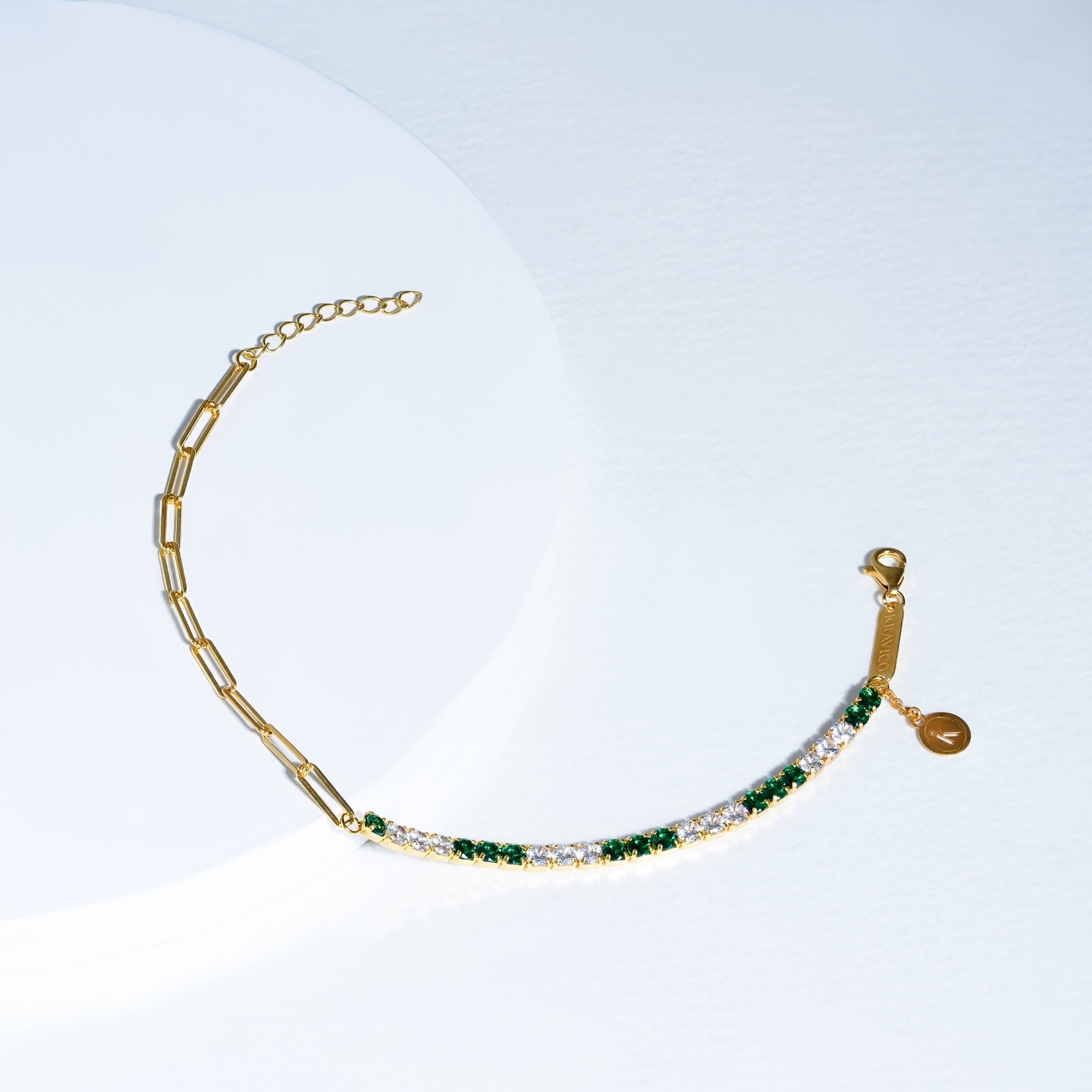 White & Green Cubic bracelet