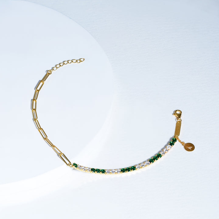 White & Green Cubic bracelet
