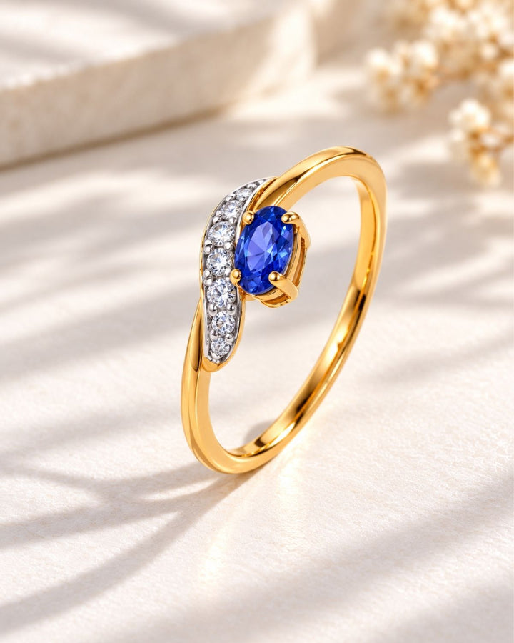 MIDNIGHT PETAL RING | GOLD VERMEIL