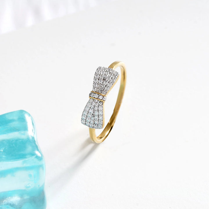 Bow Ring with Monzonite Diamond