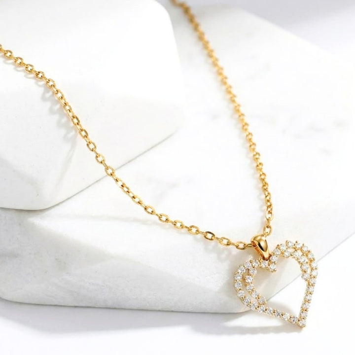 Sparkling Heart Diamond Pendant