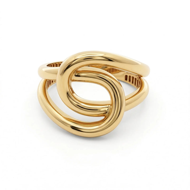 Gold Plated Knot Statement Ring