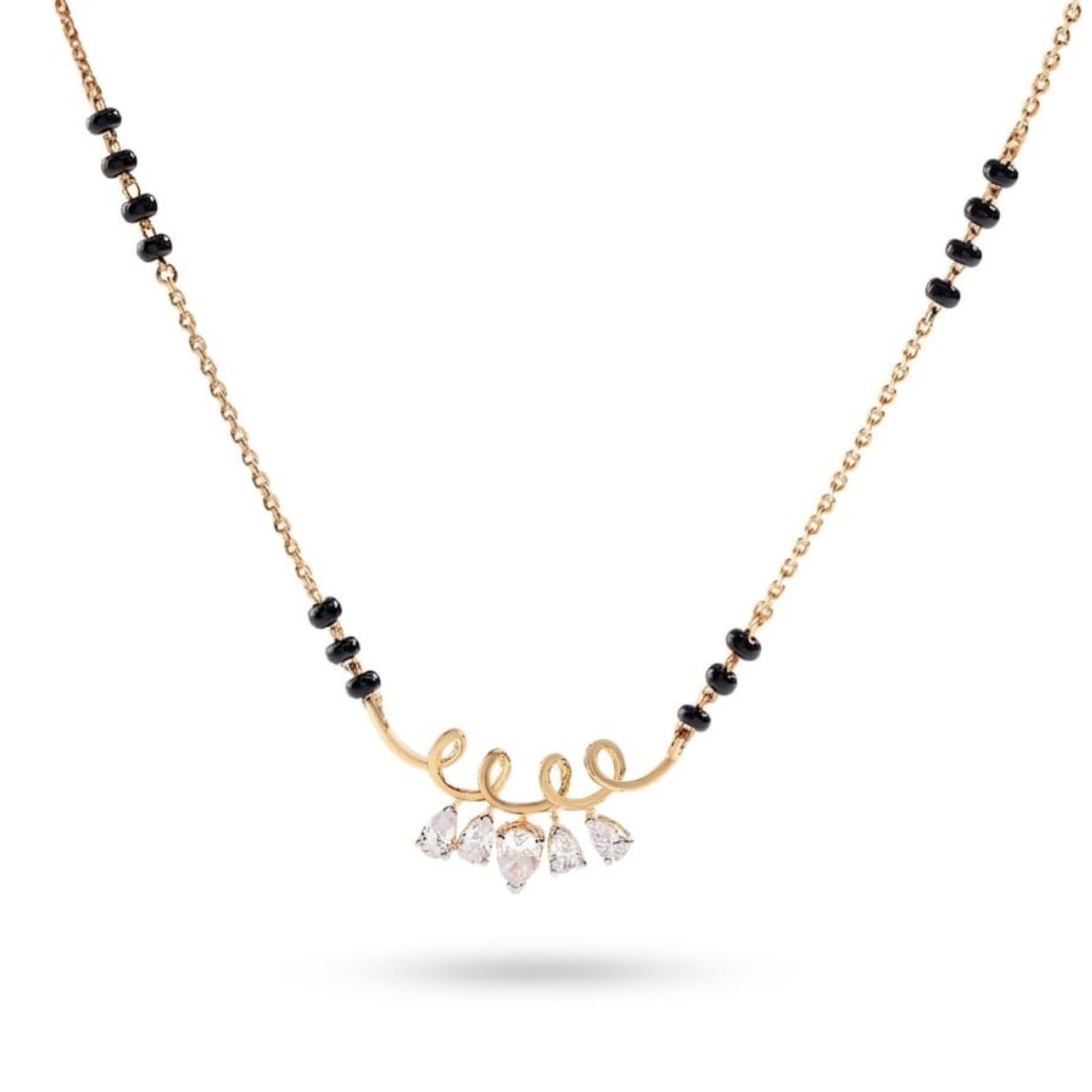 Floral Arc Mangalsutra | Gold Vermeil