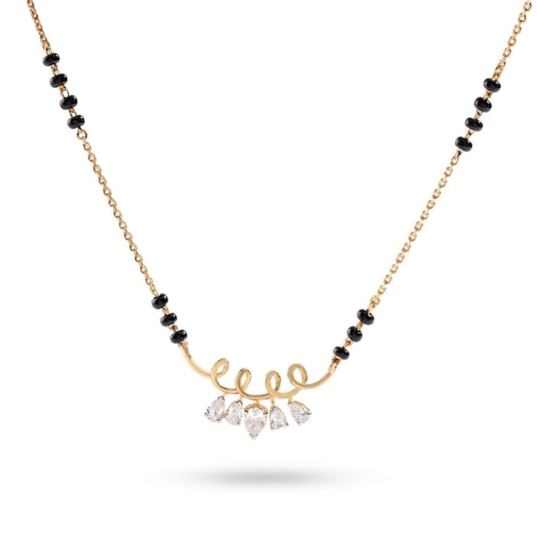 Floral Arc Mangalsutra | Gold Vermeil