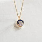 Aura Sapphire Sunburst Pendant