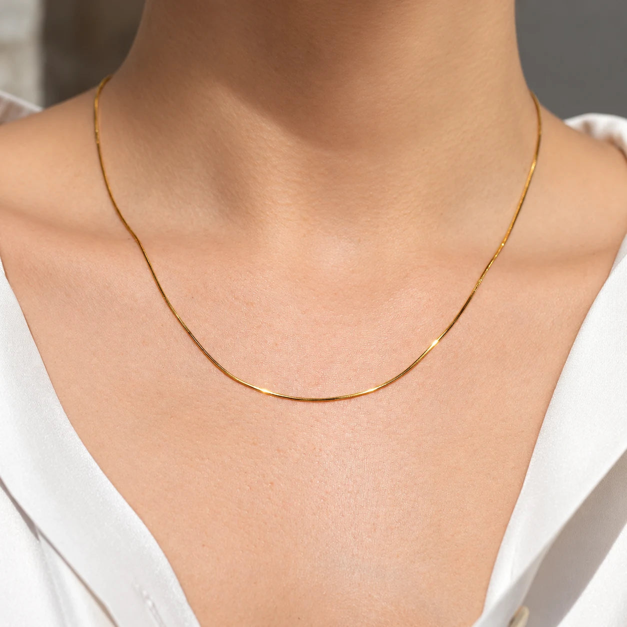 Snake-Link Gold Plated Chain