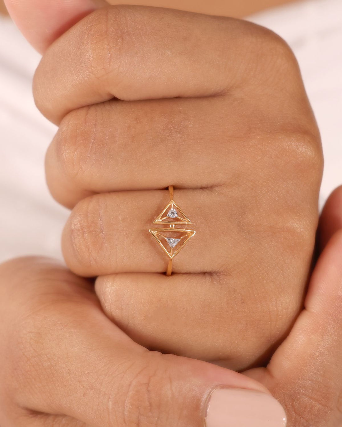 Trigon open ring | Gold Vermeil