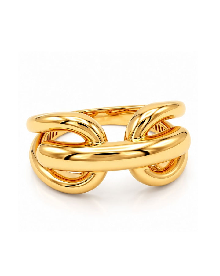 Trendy Double Loop Ring