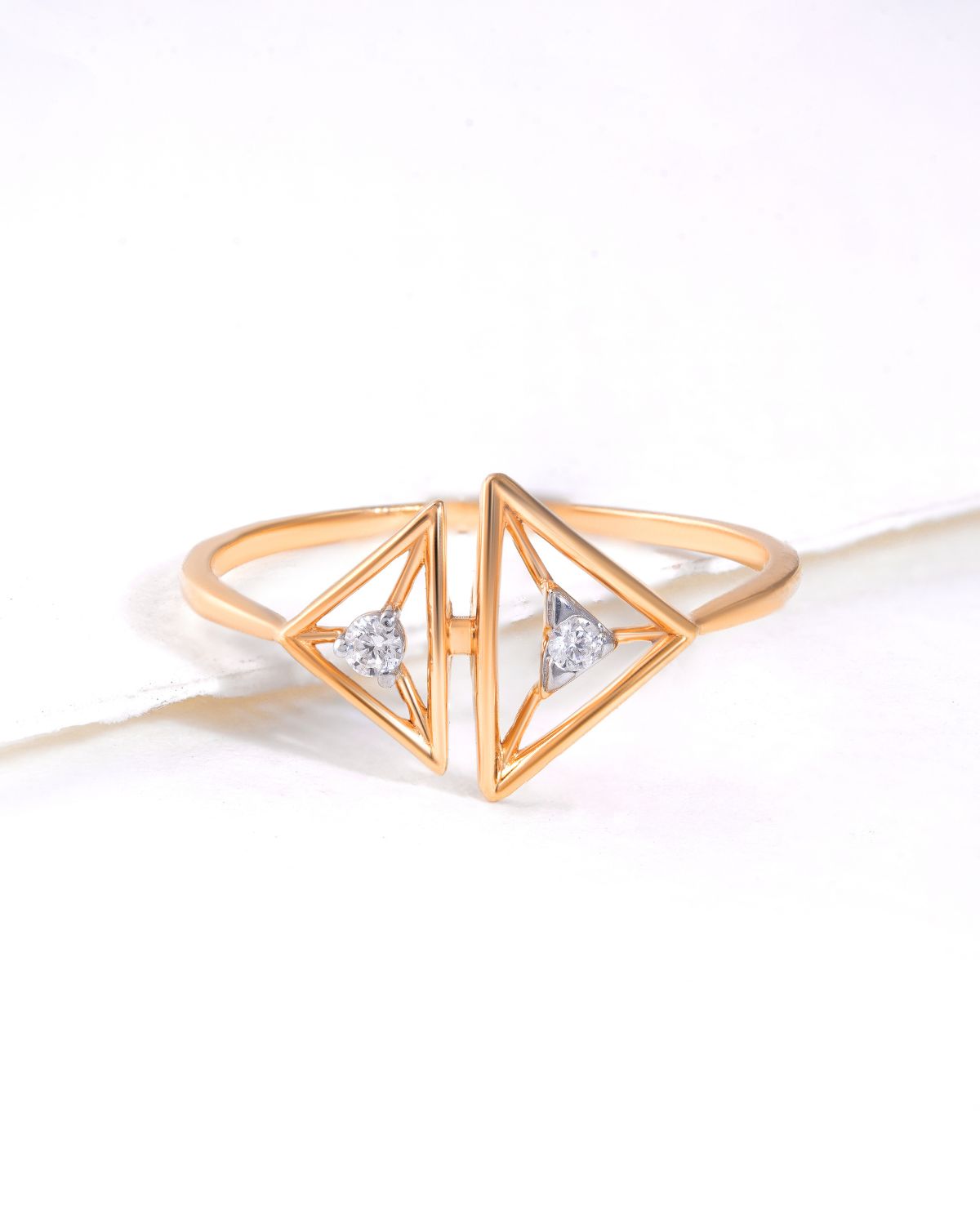 Trigon open ring | Gold Vermeil
