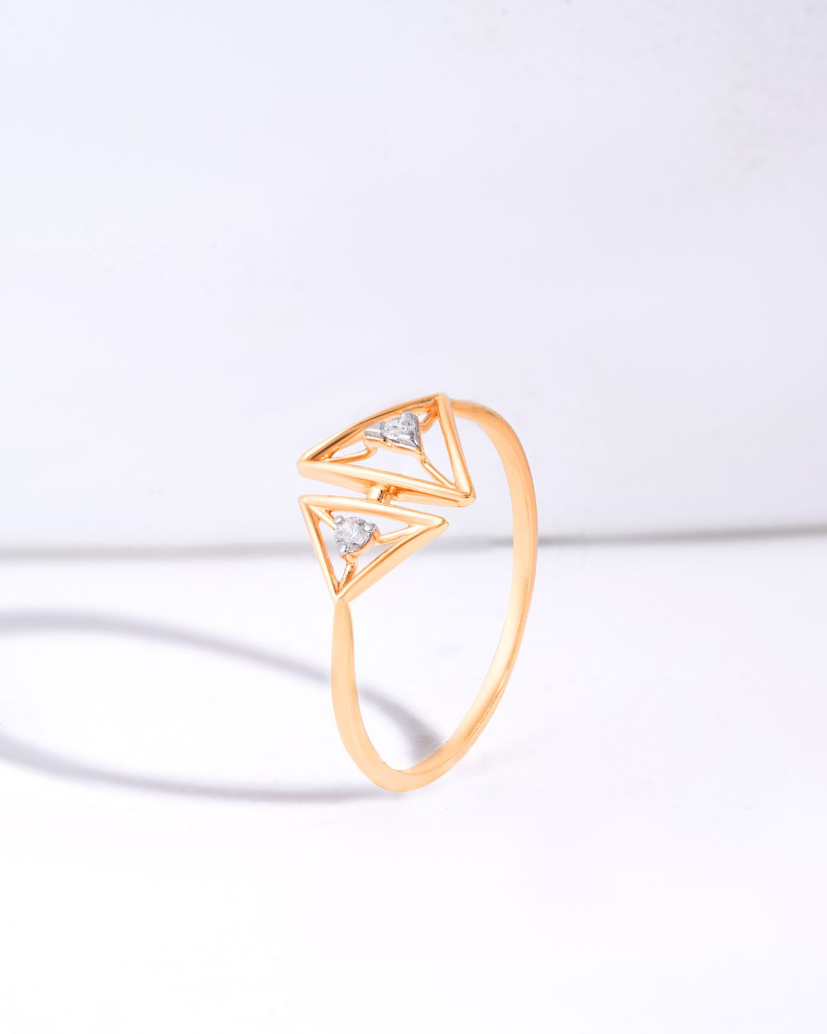 Trigon open ring | Gold Vermeil