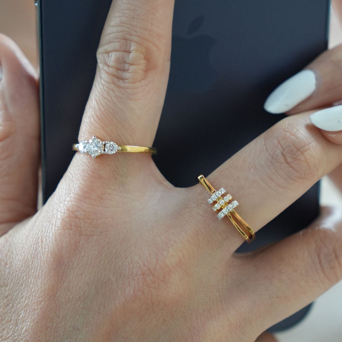 Arelina Monzonite Vermeil ring