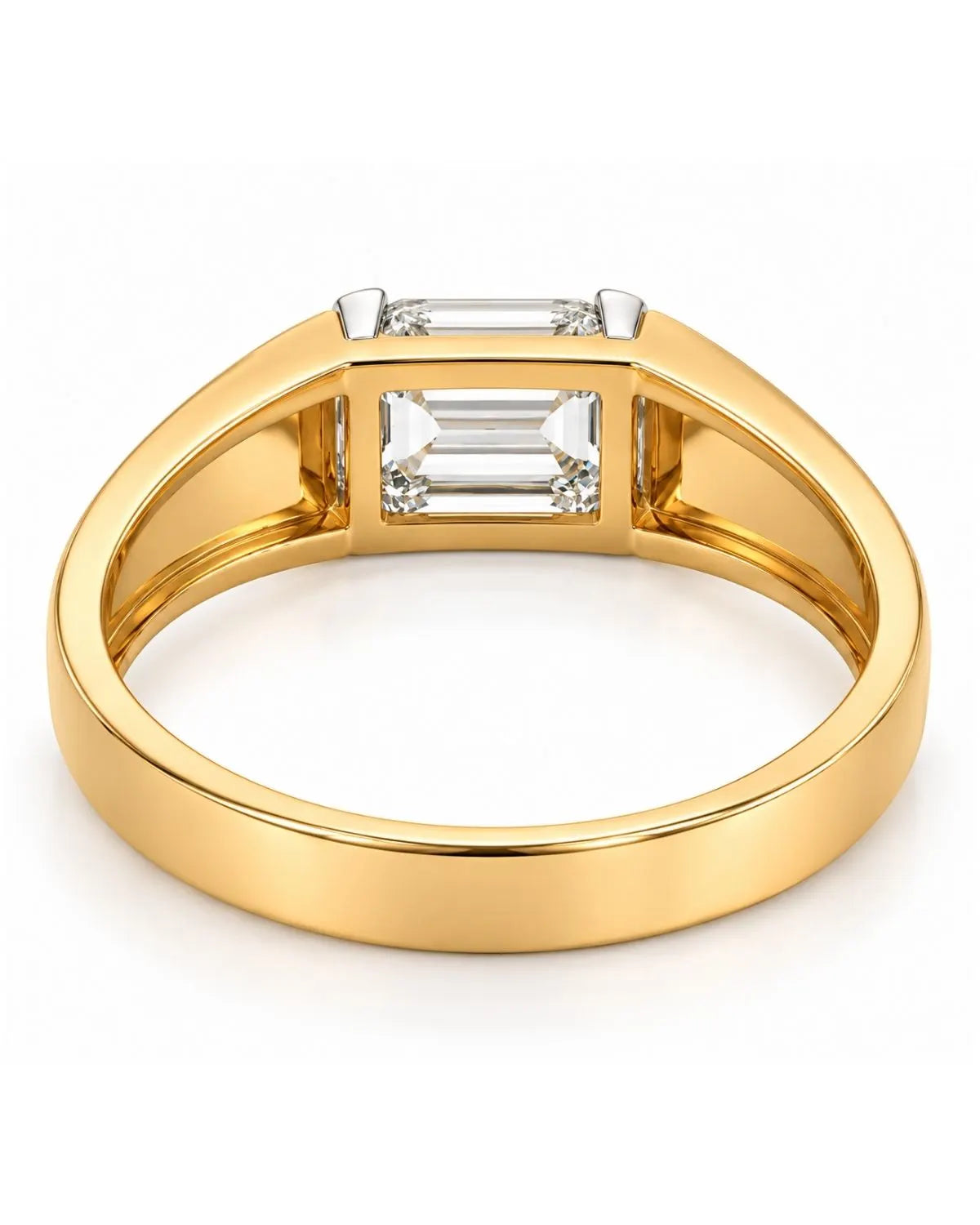 Emerald Cut Men's Moissanite Diamond Ring