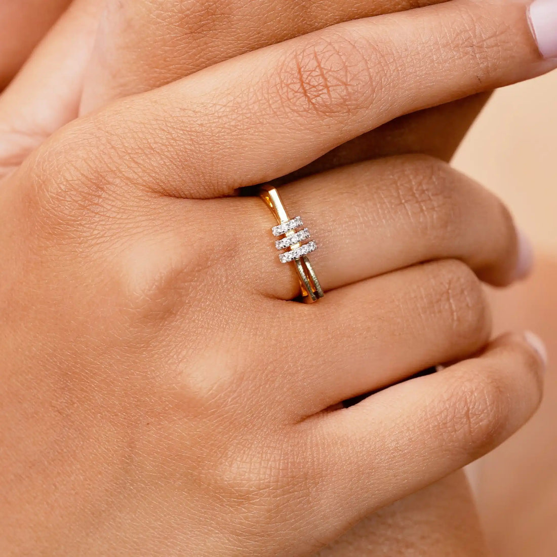 Arelina Monzonite Vermeil ring