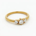 3-Stone Ring with Monzonite Diamond