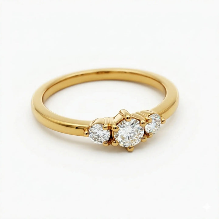 3-Stone Ring with Monzonite Diamond
