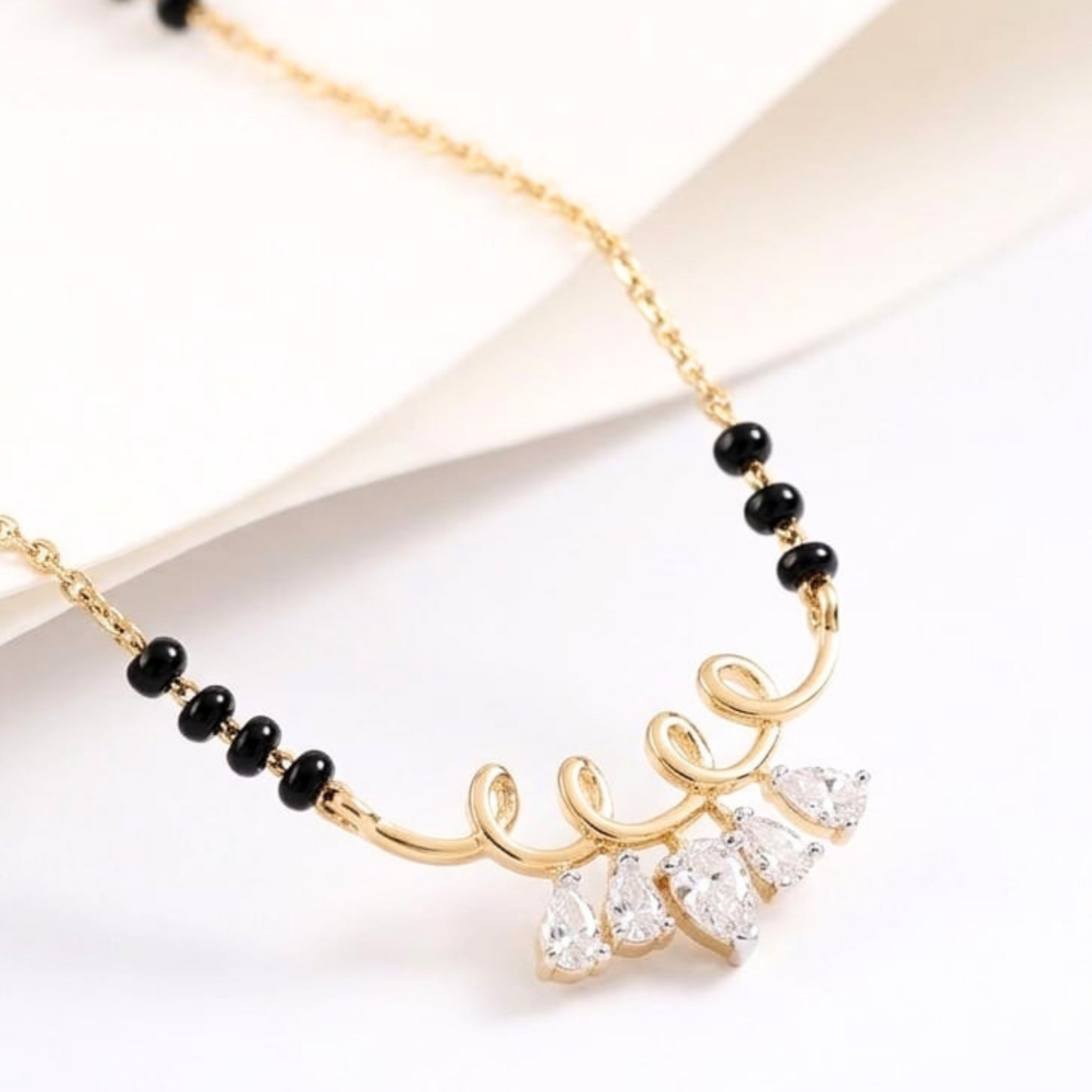 Floral Arc Mangalsutra | Gold Vermeil