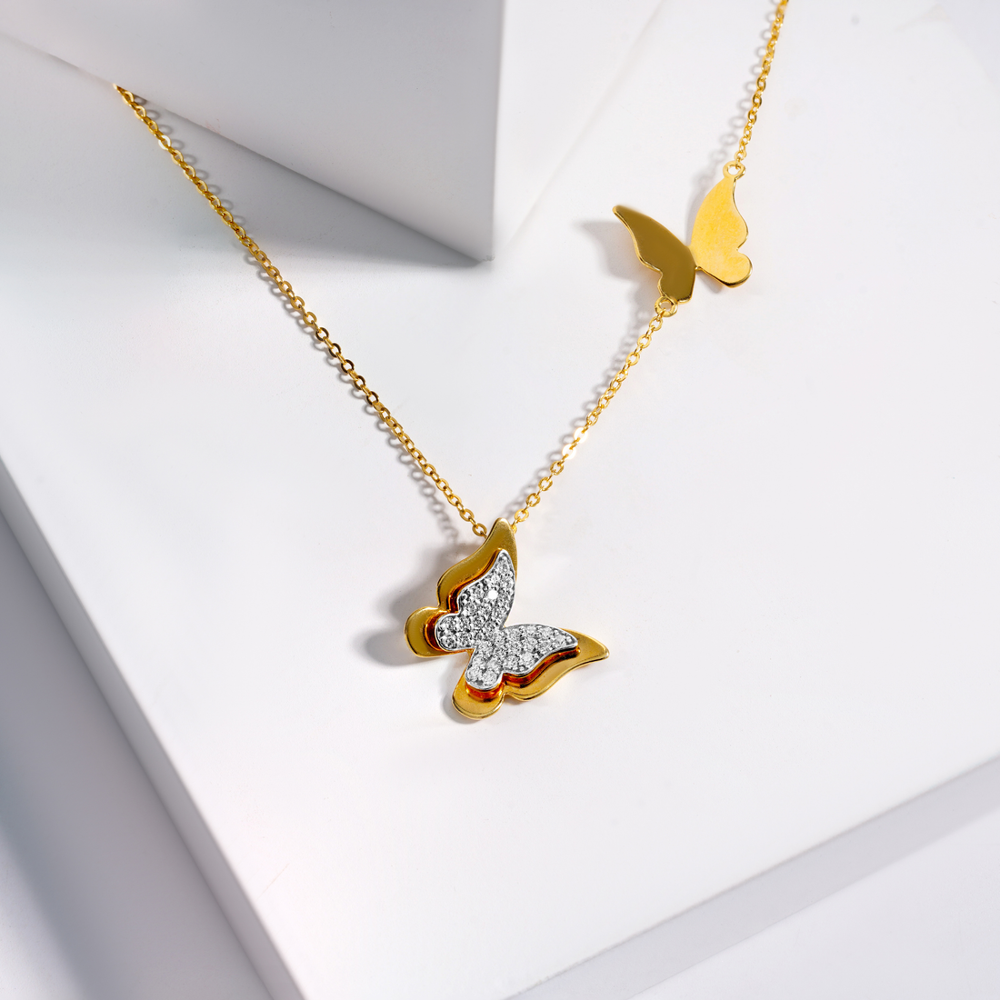 Duo Butterfly Necklace