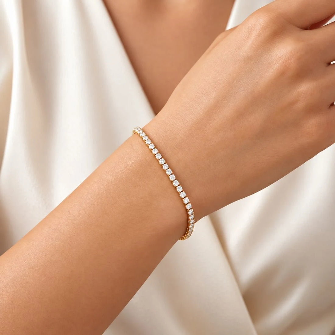 Classic White Diamond Tennis Bracelet