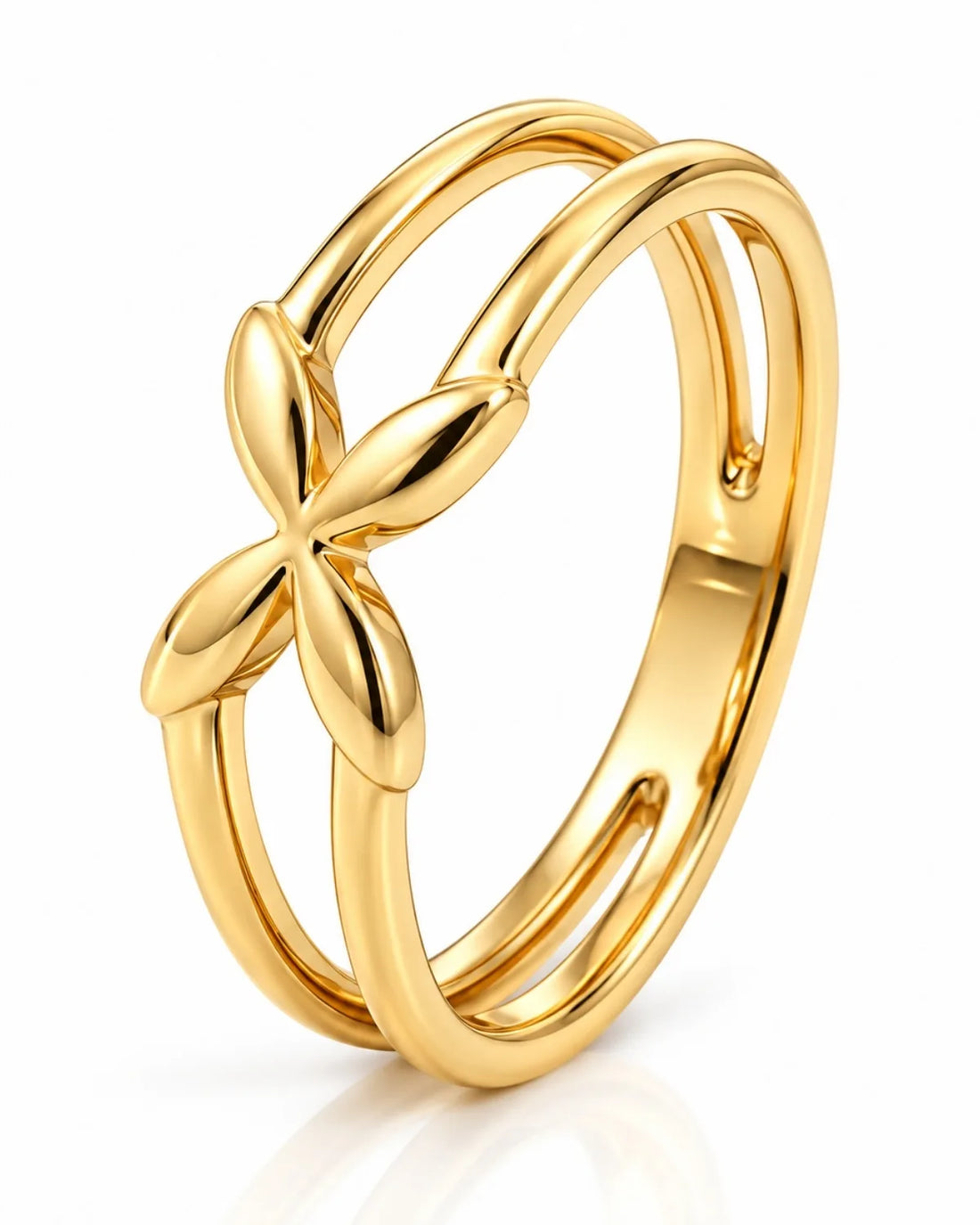 Gold Plated Floral Band