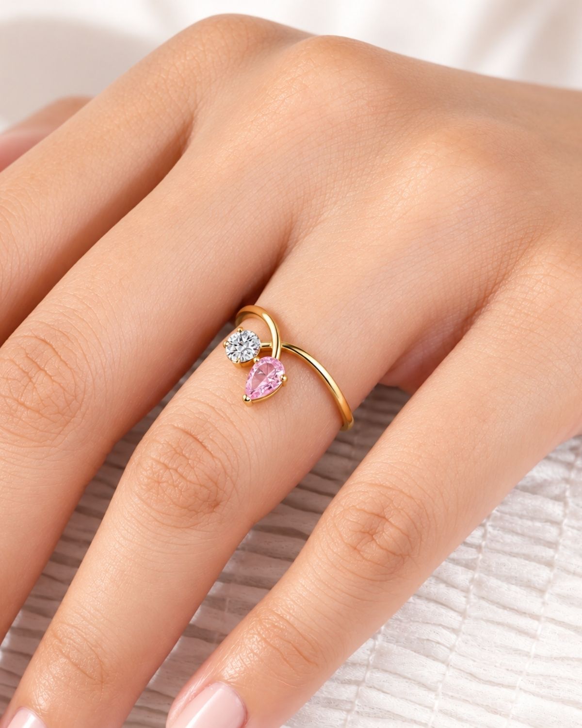 Tourmaline Twist Ring | gold vermeil