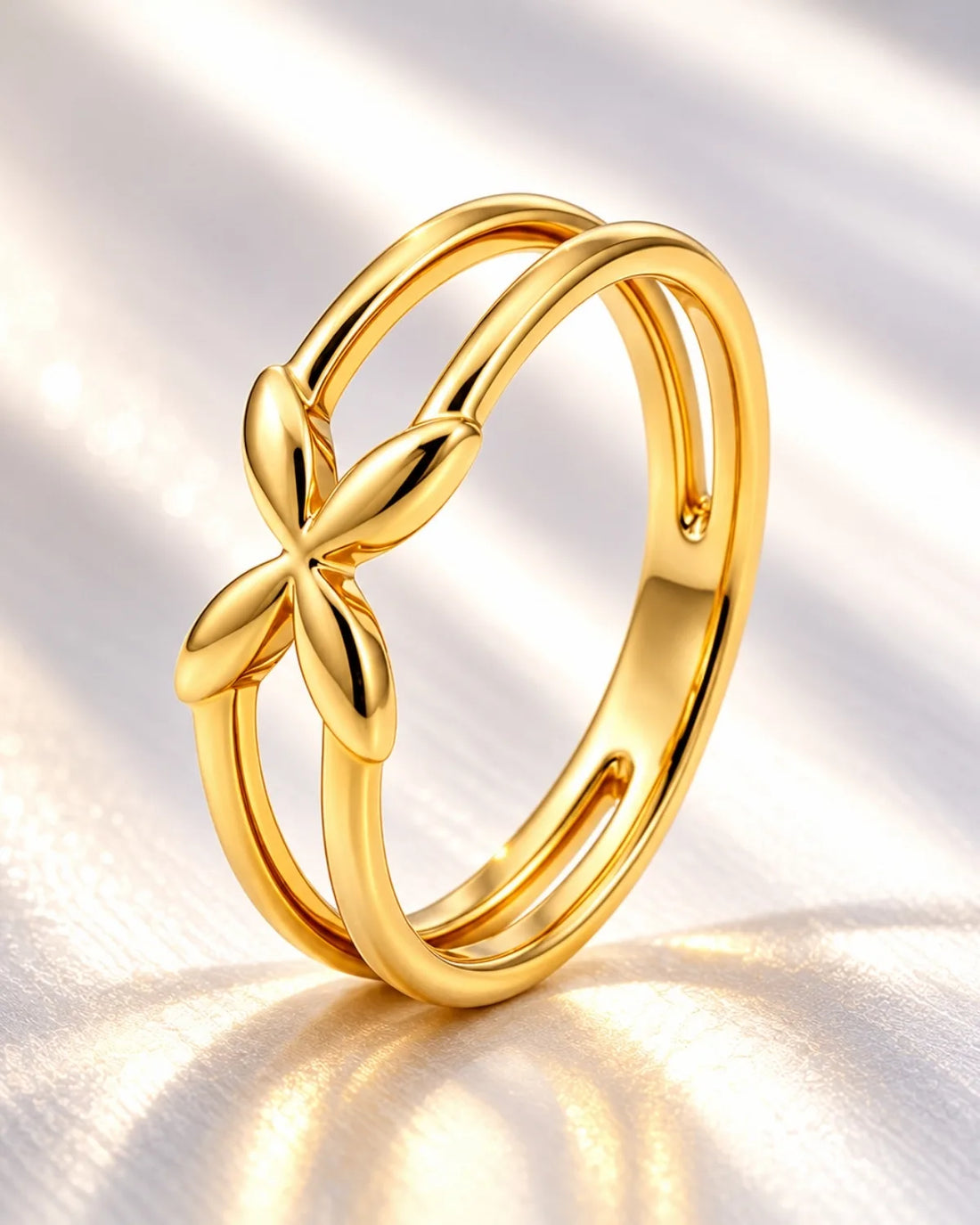 Gold Plated Floral Band