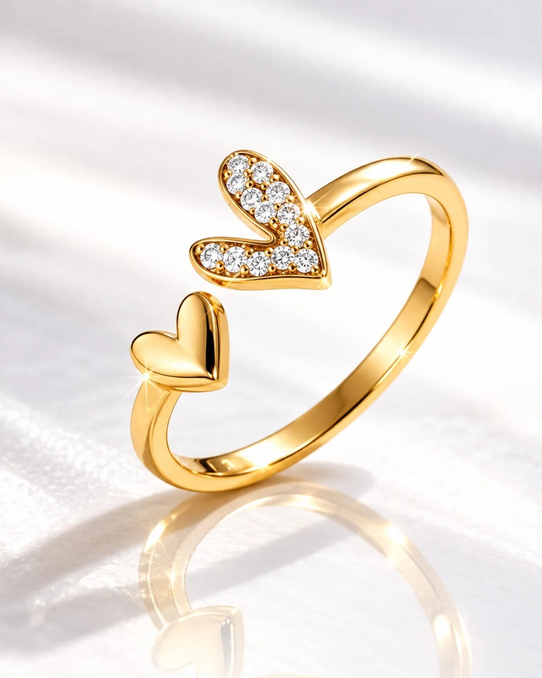 Dual Heart Vermeil Ring