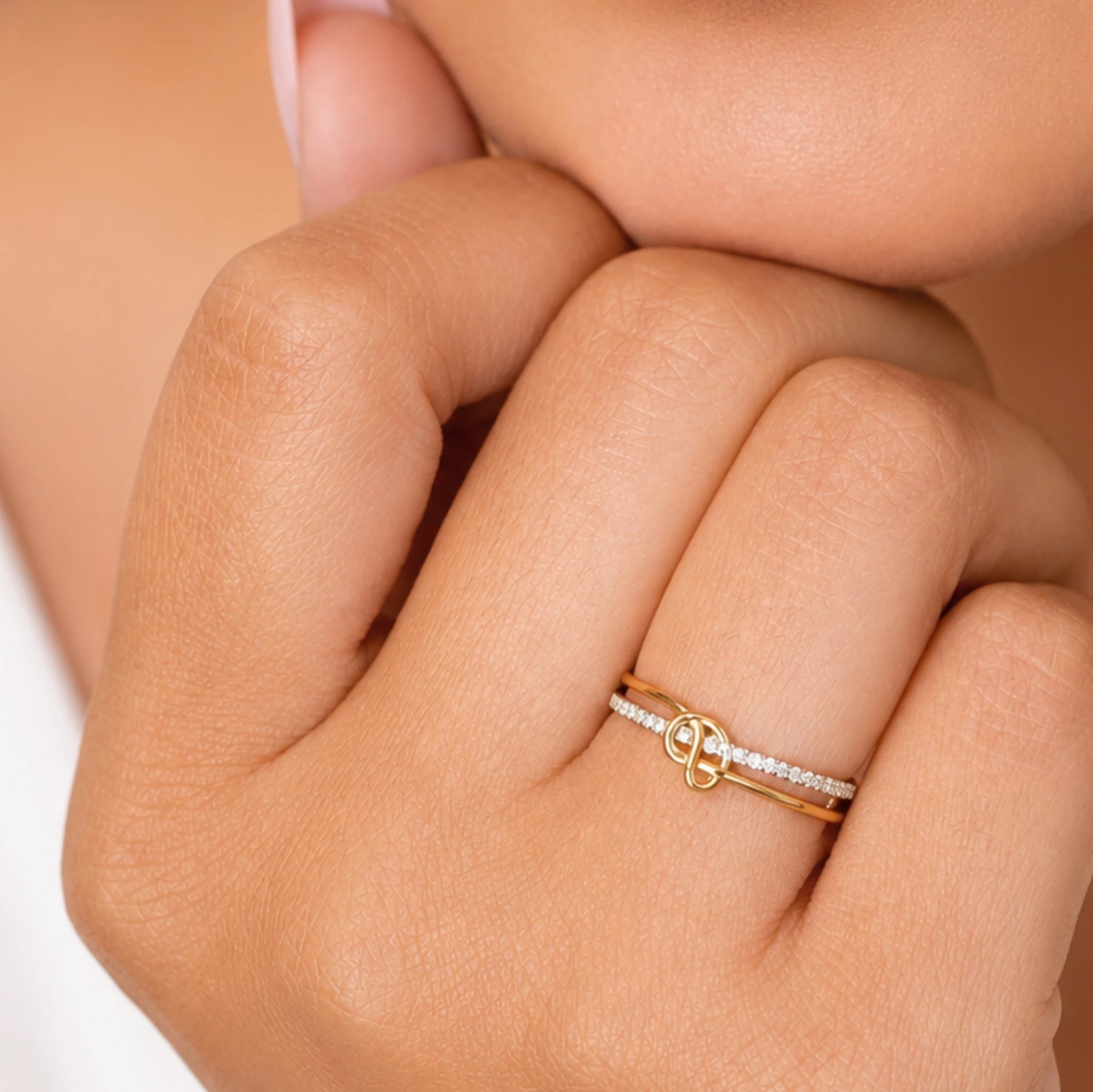 Gold Plated Knot Ring