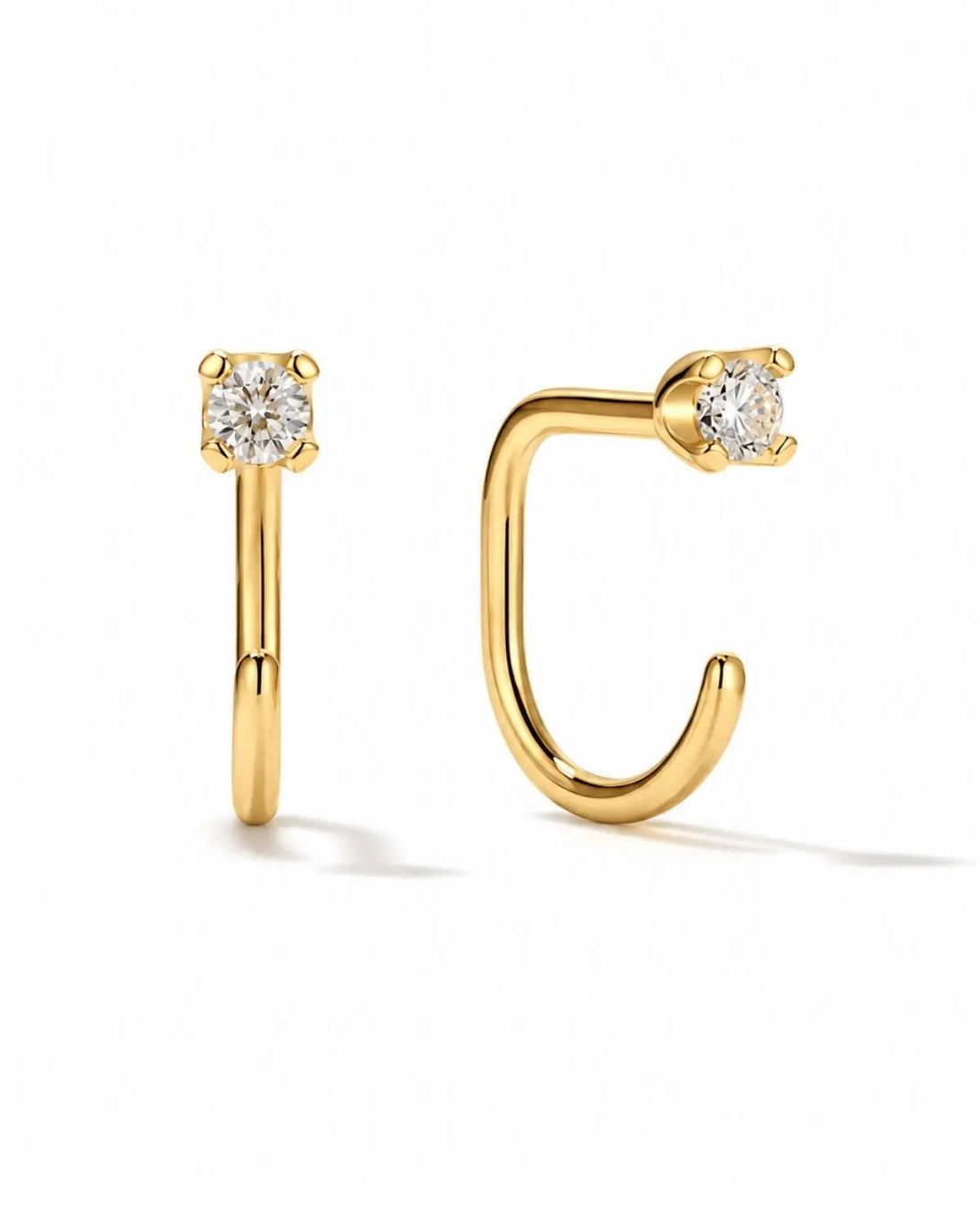 Stay Close Moissanite Hoops | Gold Vermeil