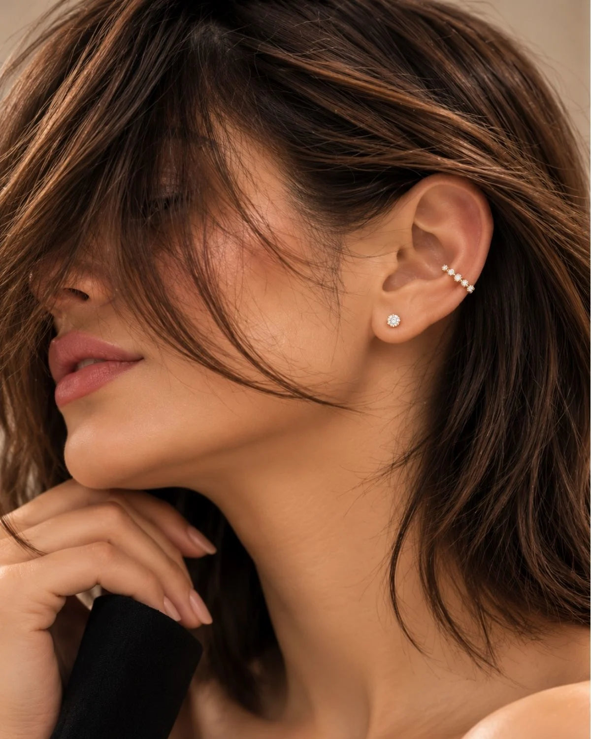 Ovia Moissanite Ear Cuff | Gold Vermeil