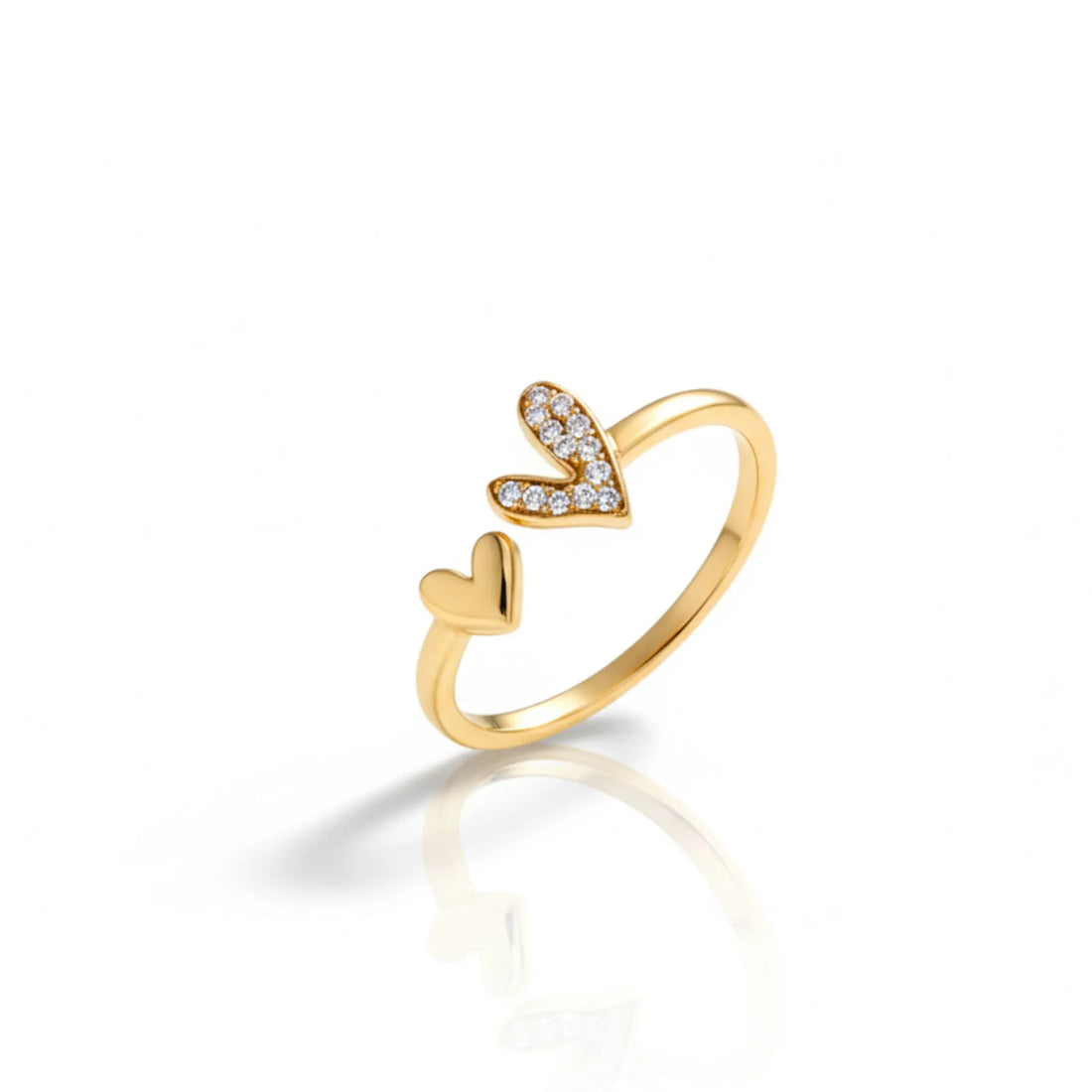 Dual Heart Vermeil Ring