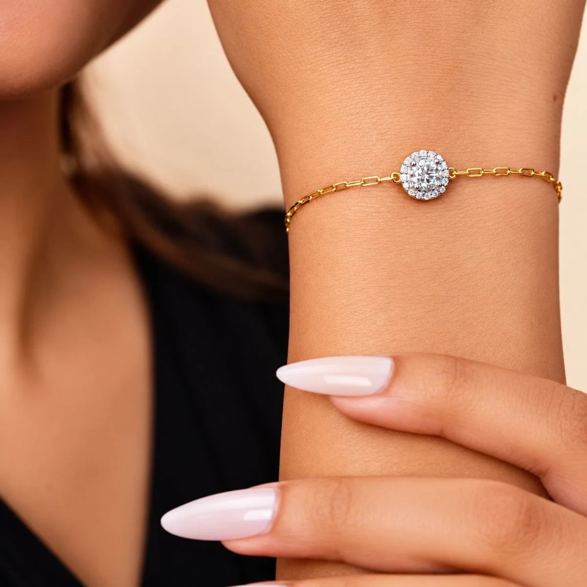 Solitaire Diamond Charm Bracelet
