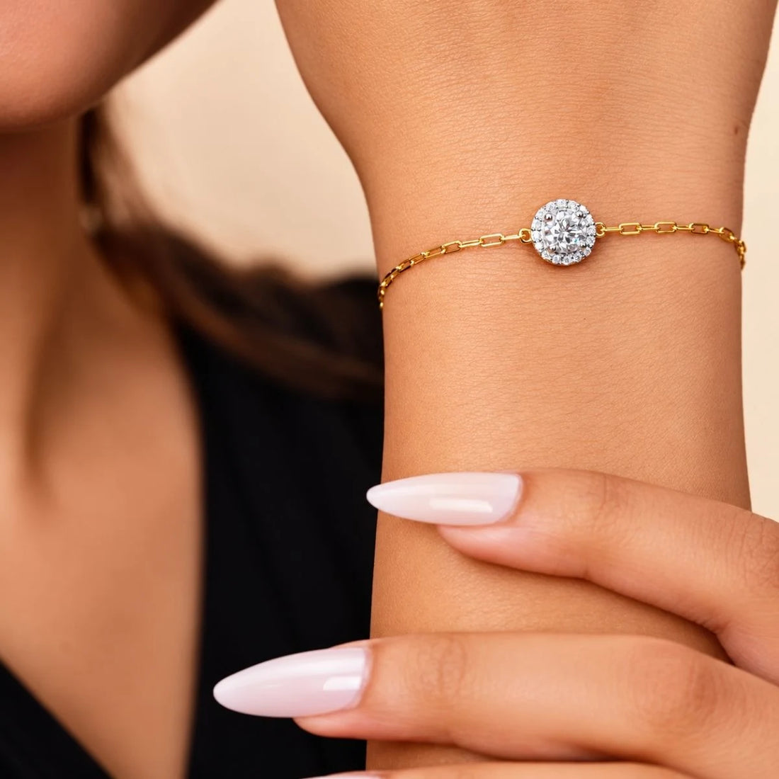 Solitaire Diamond Charm Bracelet