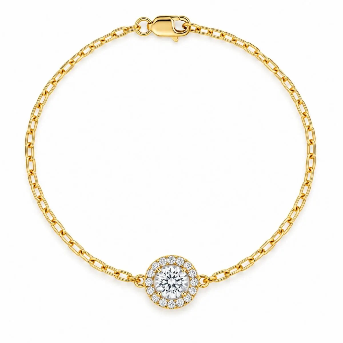 Solitaire Diamond Charm Bracelet
