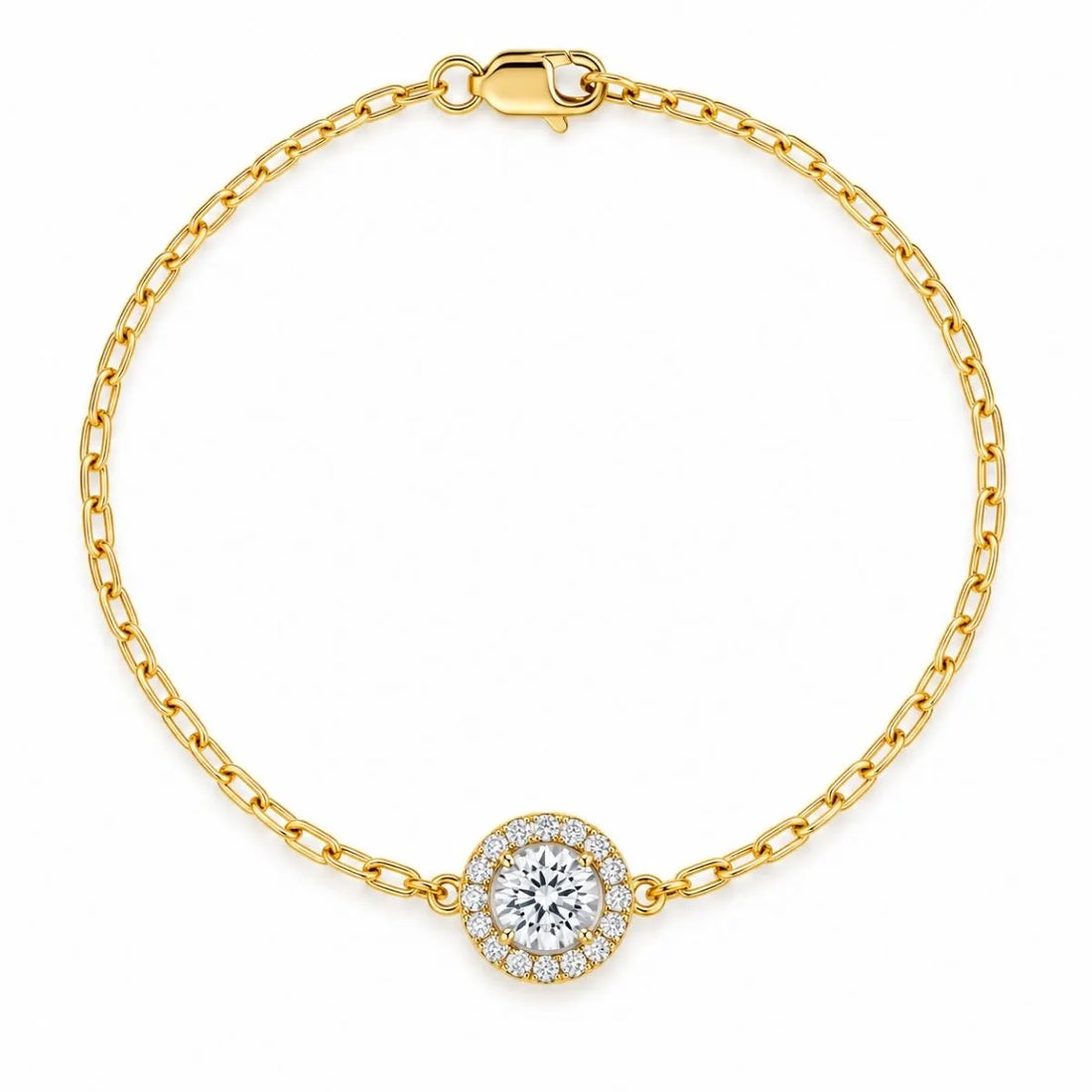 Solitaire Diamond Charm Bracelet