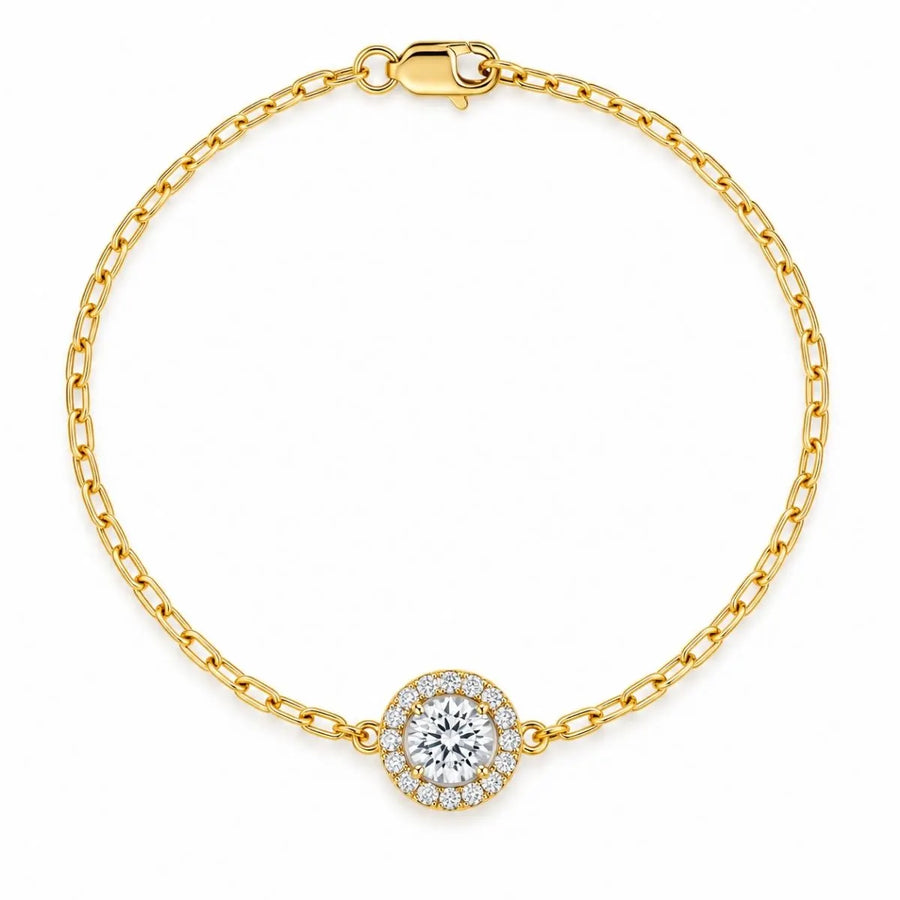 Solitaire Diamond Charm Bracelet