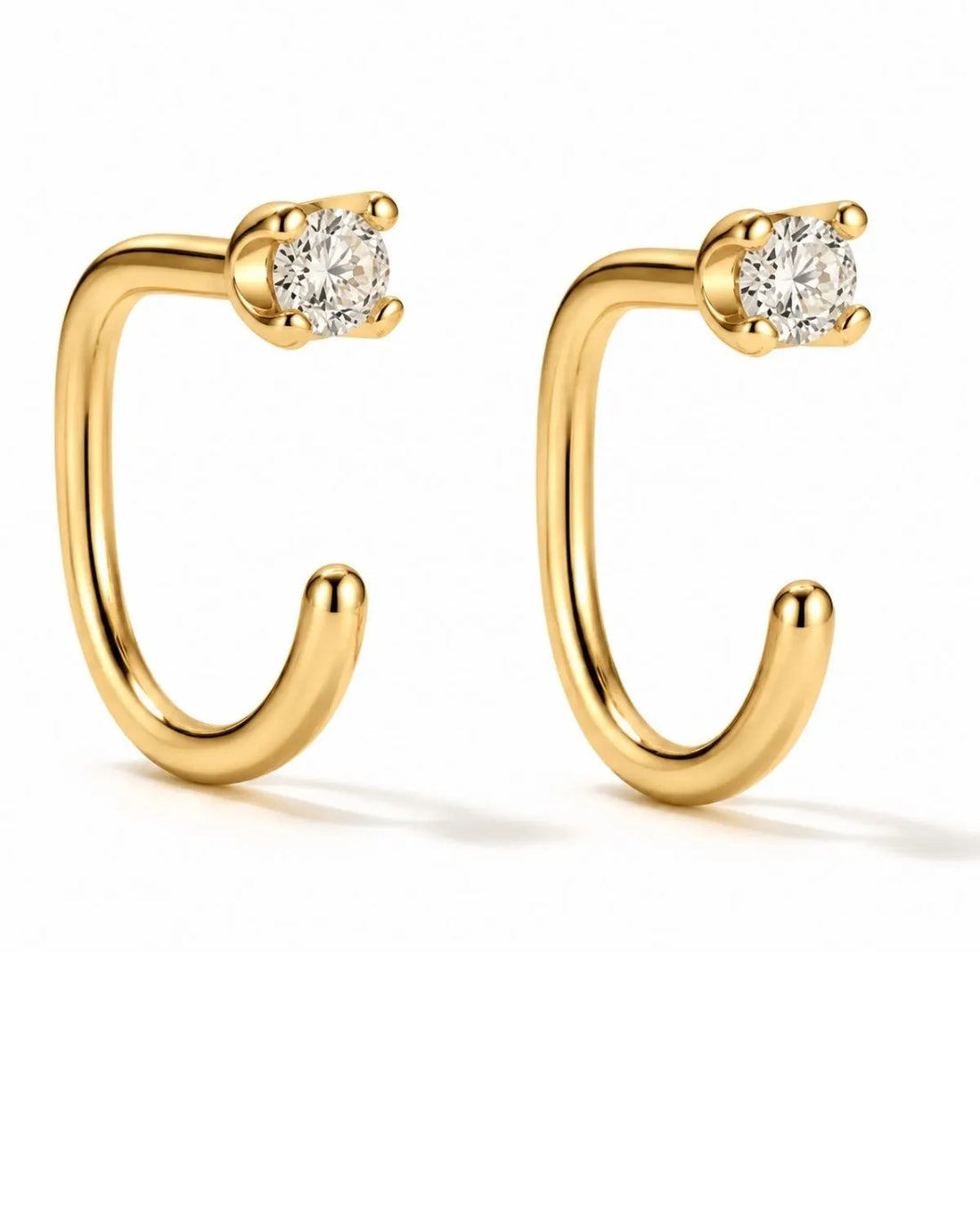 Stay Close Moissanite Hoops | Gold Vermeil