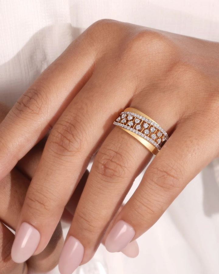 Bella Band Ring | Gold Vermeil with Moissanite Diamonds