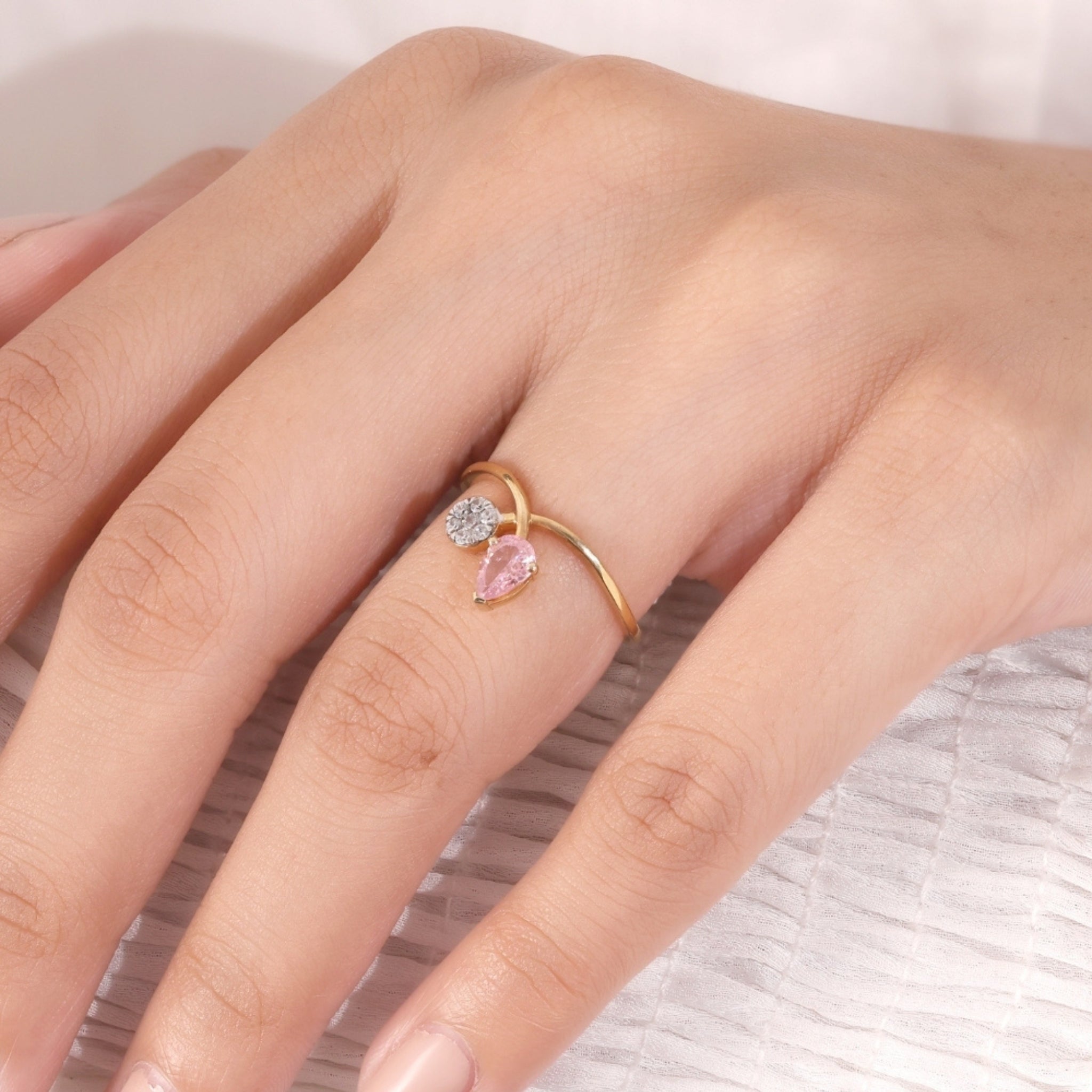 Tourmaline Twist Ring | gold vermeil