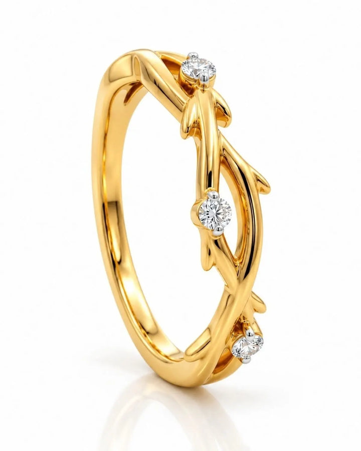 Floral Vine Diamond Ring