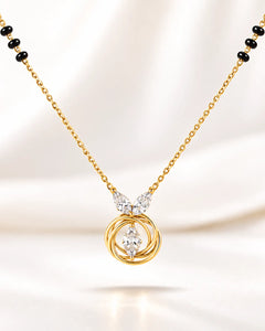 Aura Swirl Mangalsutra | Gold Vermeil