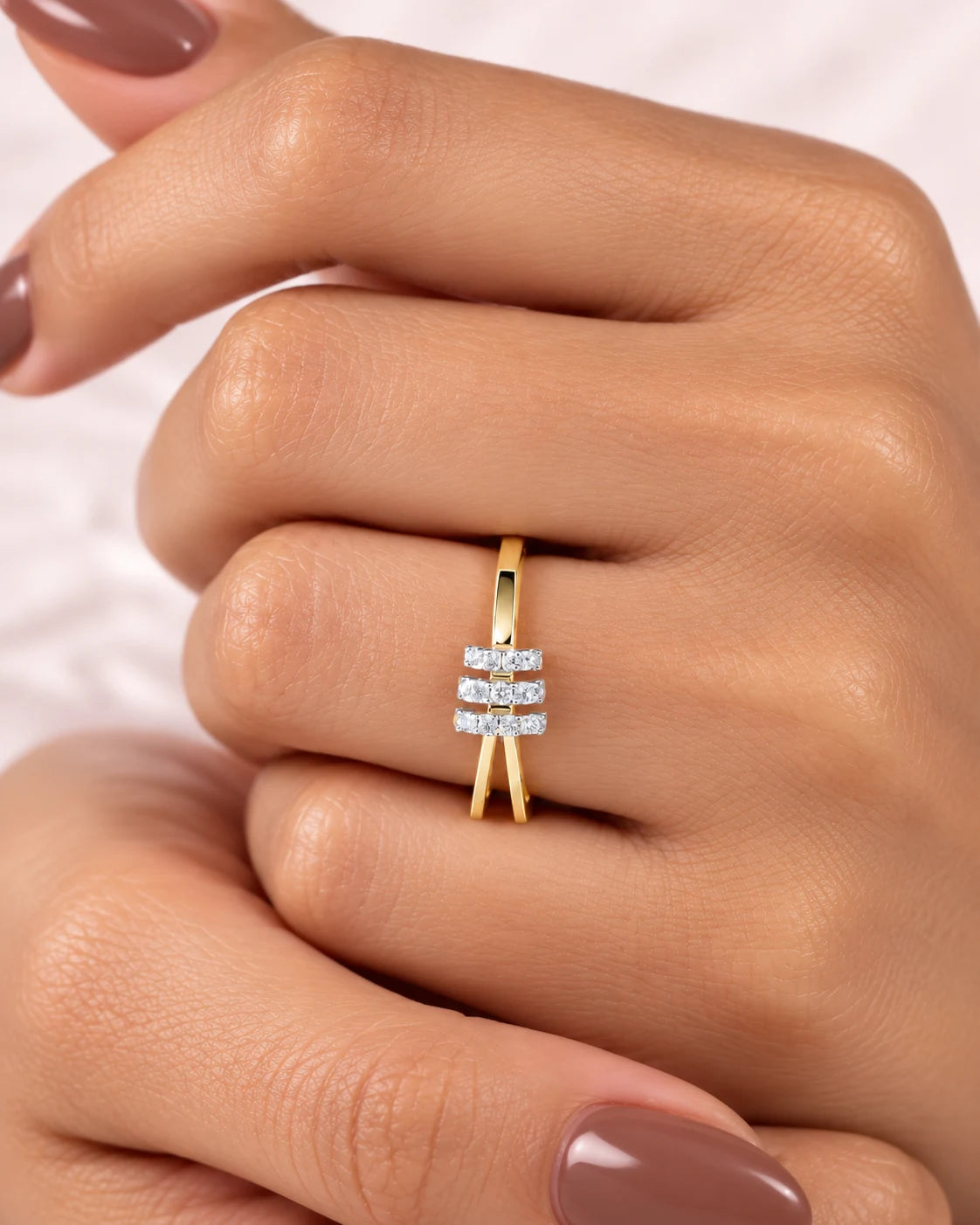 Arelina Moissanite Diamond Vermeil ring
