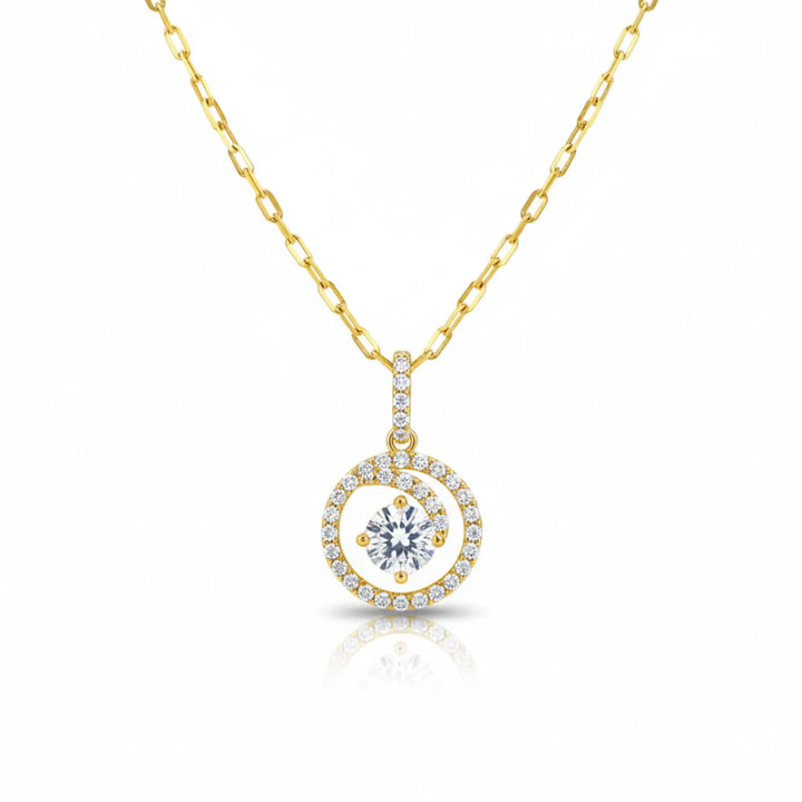 Halo Solitaire Pendant