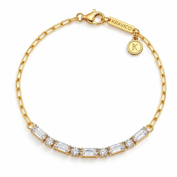 Emerald Cut Diamond Tennis  Bracelets