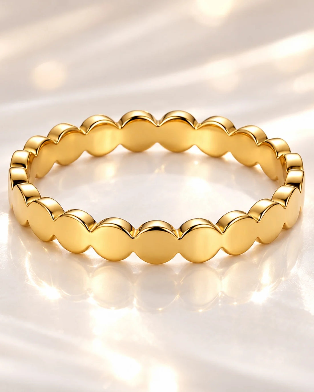 Gold-Plated Scallop Band