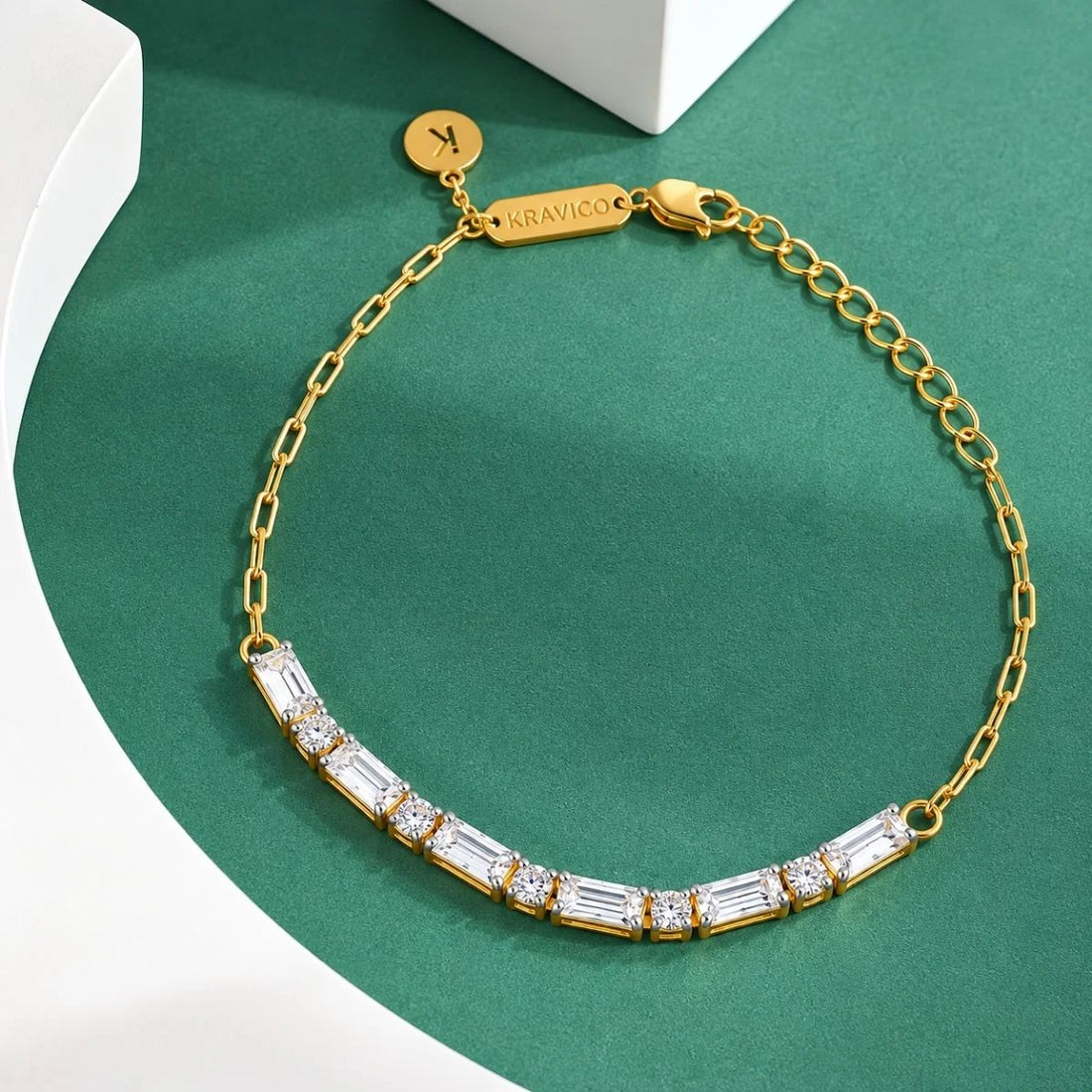 Emerald Cut Diamond Tennis  Bracelets