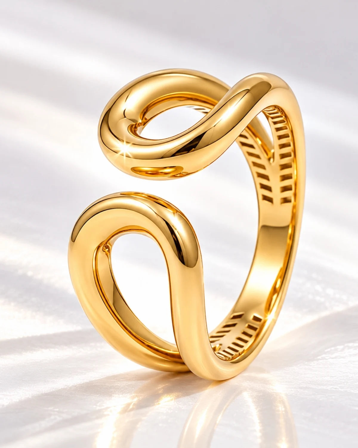 Open Loop Statement Gold Plated Ring