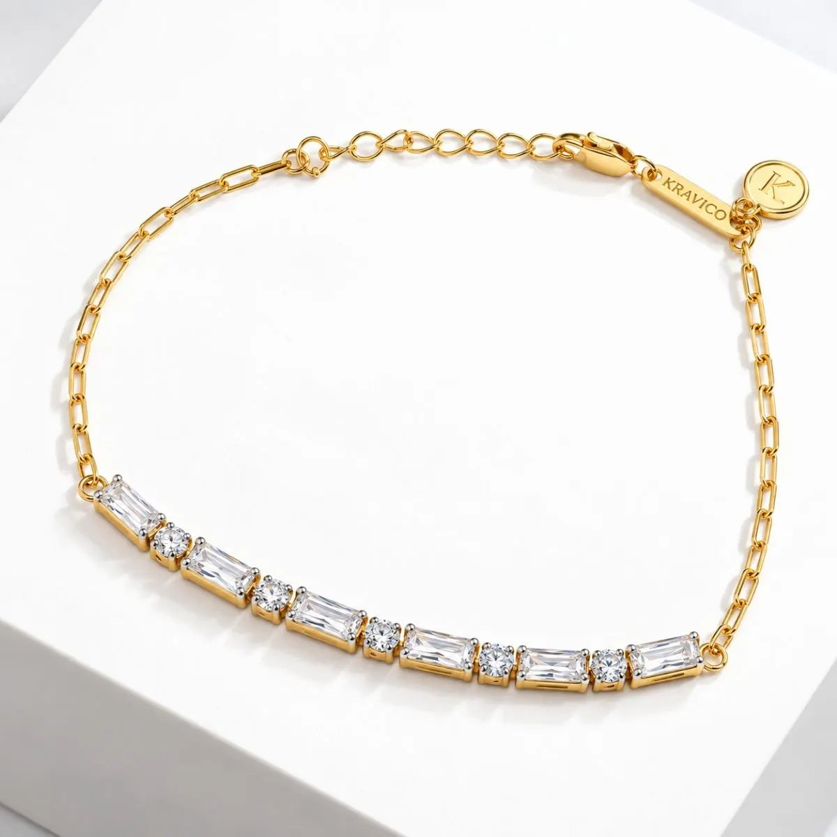 Emerald Cut Diamond Tennis  Bracelets