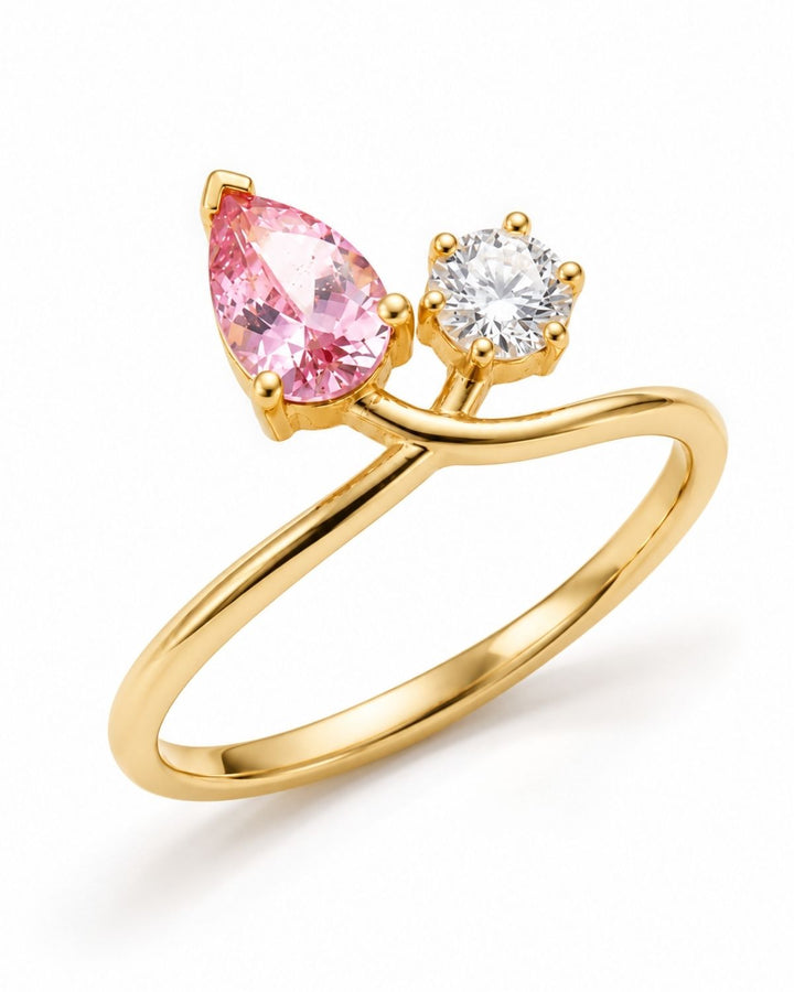 Tourmaline Twist Ring | gold vermeil